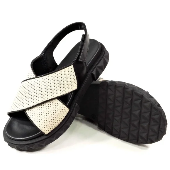 MOT-CLe 🇮🇹 WOMEN'S LEATHER SUMMER FLATS SANDALS - Picture 6 of 7